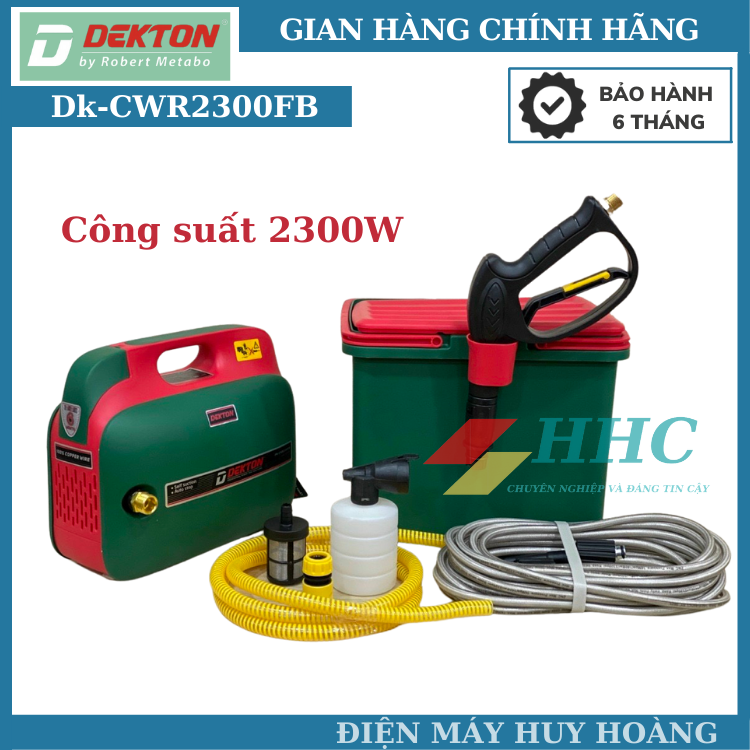 Máy xịt rửa xe gia đình dekton dk cwr 2300fb công suất 2300w tặng kèm hộp nhựa tiện lợi