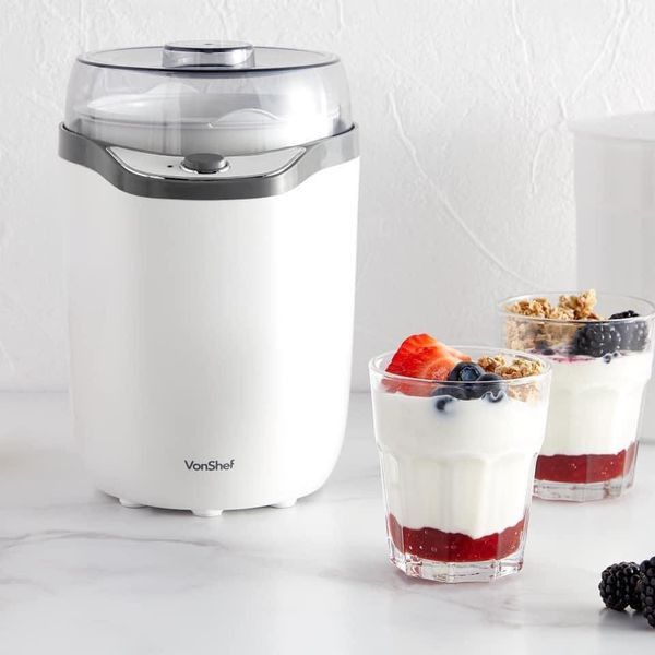 MÁY LÀM SỮA CHUA HY LẠP VONSHEF, làm được 2 loại sữa chua
