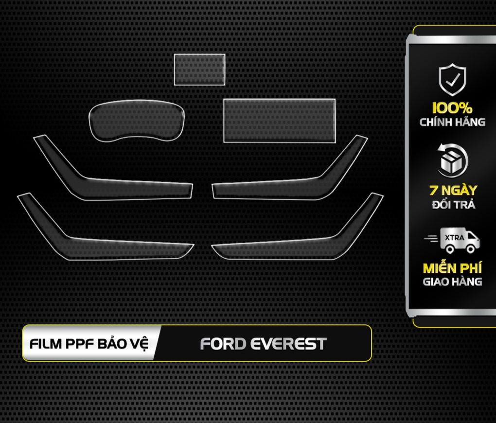 Dán ppf trong suốt dán xe ford everest chống xước bảo vệ nội thất ô tô
