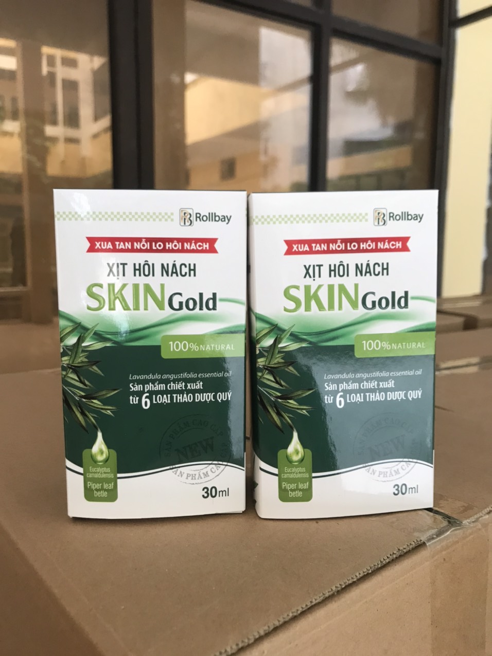 [ Xả sốc 2  hộp Skin Gold  ] Xịt Hôi Nách thảo dược 100% Dùng Cho Mọi Lứa Tuổi 30ml
