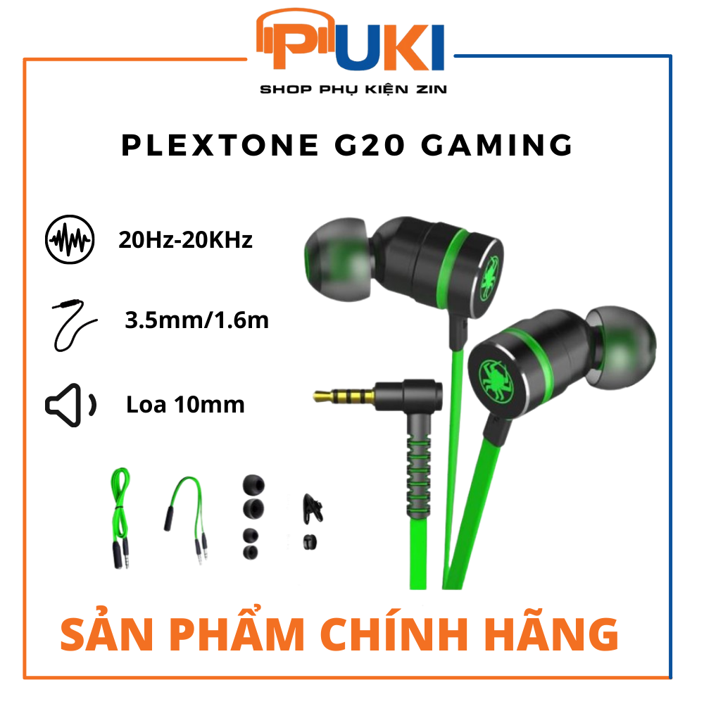[FREESHIP MAX] Tai Nghe Gaming Nhét Tai Plextone G20 - PUKI SHOP