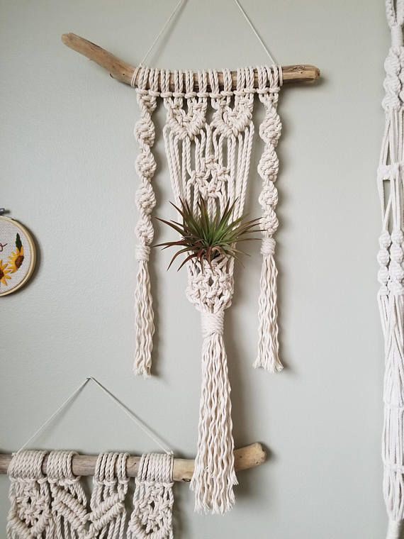 Dây tết macrame trang trí treo cây không khí