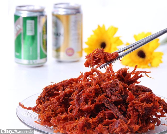 500g khô bò xé sợi loại ngon, heo giả bò