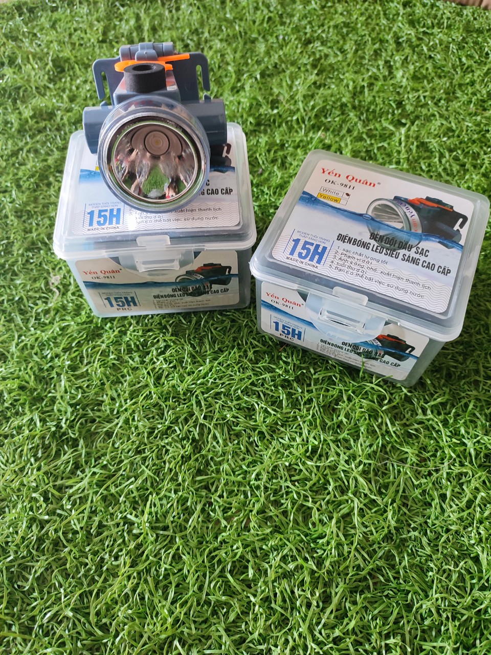 Đèn Pin Đội Đầu - Yến Quân 9811 - Đèn Pin Treo Đầu Chống Nước Nhỏ Gọn Pin Trâu