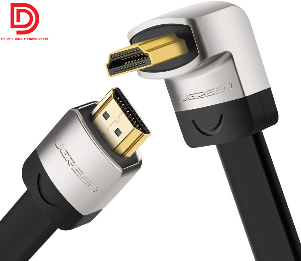Cáp hdmi 3m dẹt nghiêng góc 90 độ hỗ trợ 3d 4k ugreen 10280