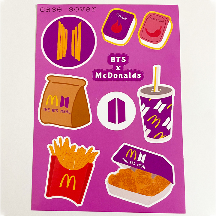 Set Sticker chủ đề The BTS Meal trang trí Planner,... - Case Sover