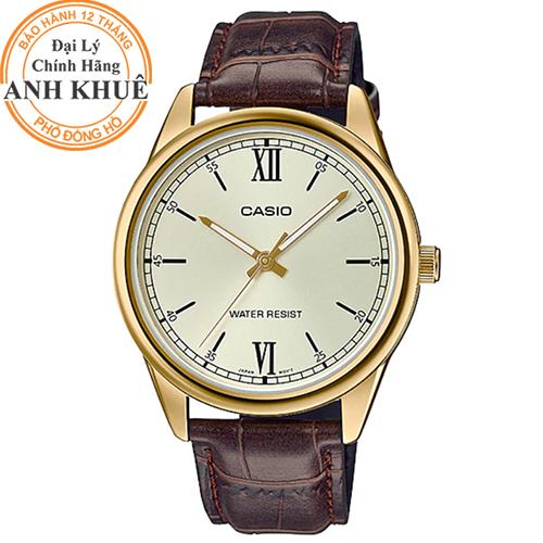 Đồng hồ nam dây da casio anh khuê mtp-v005gl-9budf