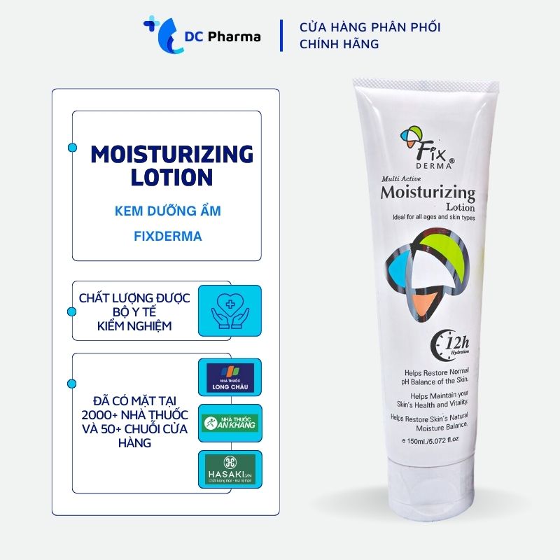 Kem dưỡng ẩm da mặt, kem dưỡng da toàn thân, body lotion thay thế sữa dưỡng thể trắng da giúp dưỡng ẩm body Fixderma Multi-Active Moisturizing Lotion - Zafami Pharma