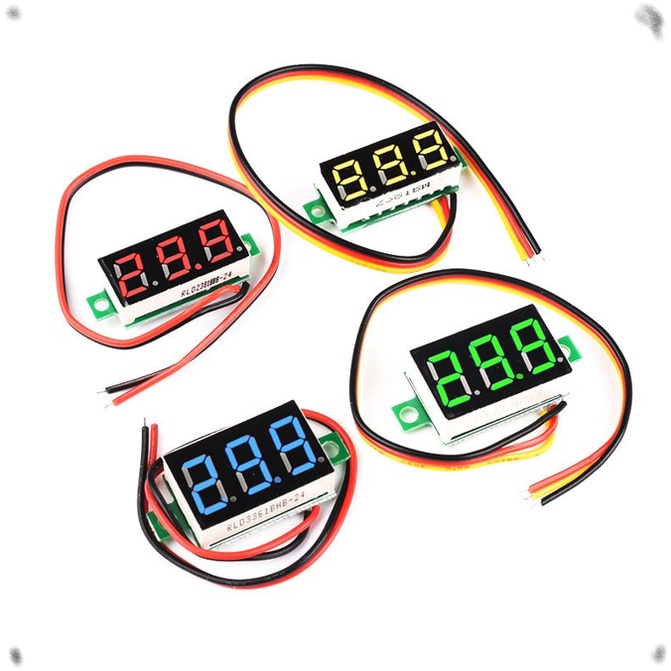 Vôn kế điện tử,đồng hồ đo vôn dc màn hình led. 0,28 inh, đo 2,5v đến 40v dc