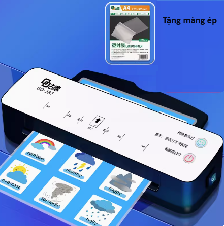 Máy ép plastic A4 GD287 tặng kèm màng ép