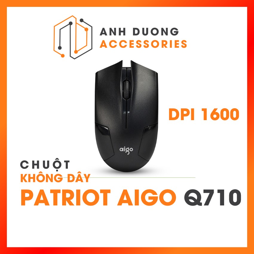 Chuột không dây Patriot Aigo Q710 Độ Nhạy Cao 1600DPI Tặng kèm Pin