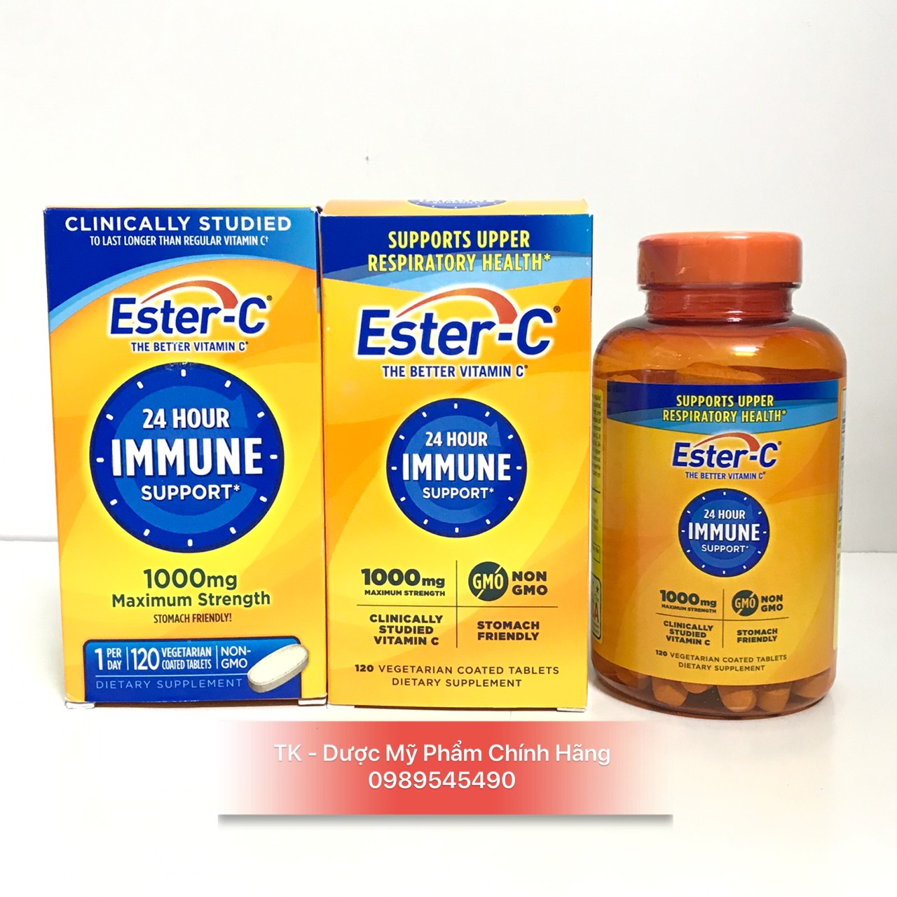 (CHÍNH HÃNG) Siêu Vitamin Ester C 1000mg Mỹ Hỗ Trợ Tăng Sức Đề Kháng, Trẻ Hóa Làn Da, Sạm Da, Mờ Nám - 120 Viên