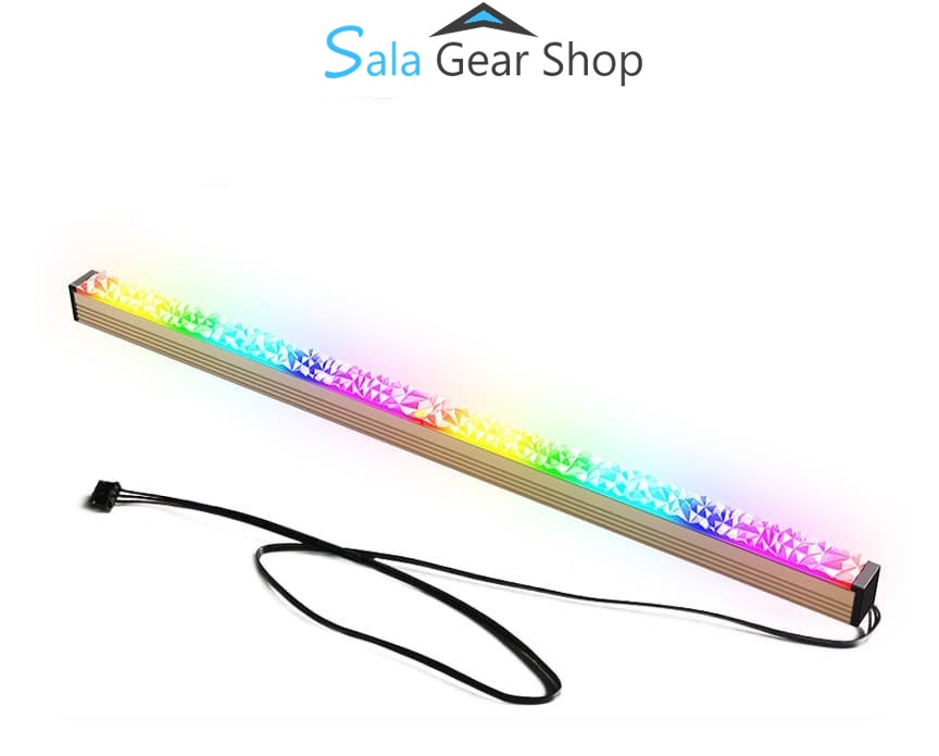 Thanh Led RGB Coolmoon 28cm Phủ Nhựa Acrylic Giả Đá Qúy  Đồng Bộ Hiệu ứng Theo Hub Coolmoon