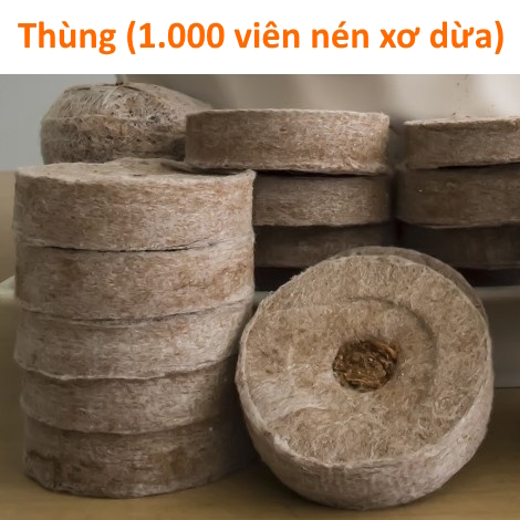 1000 Viên nén xơ dừa ươm hạt, viên xơ dừa
