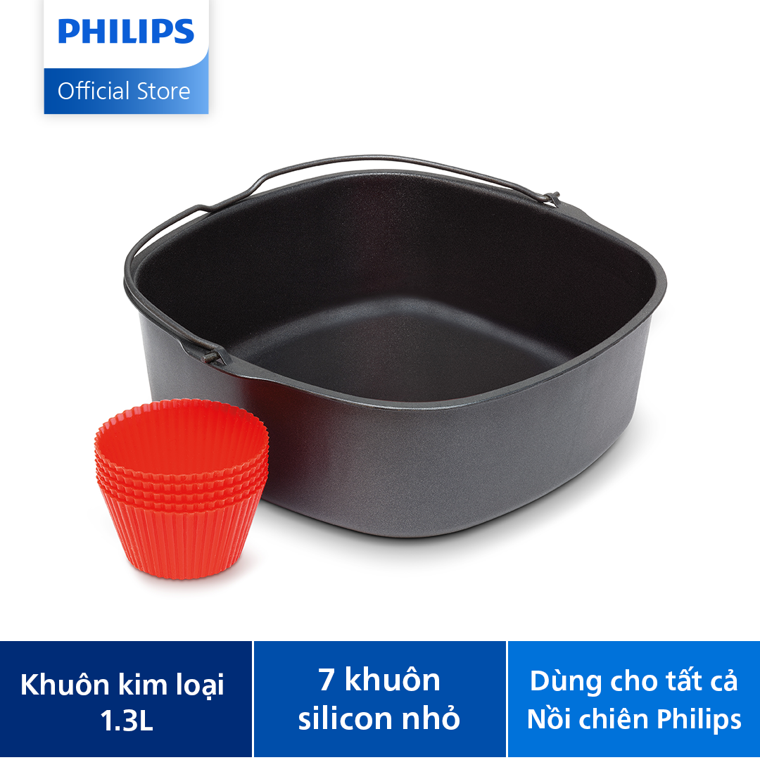 [Hàng Tặng Không Bán] Bộ Phụ Kiện Khay Lót Chiên Nướng 1.3L Cho Nồi Chiên Không Dầu (Tặng Kèm Đế Silicon) Philips HD9925/01
