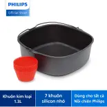 [Hàng Tặng Không Bán] Bộ Phụ Kiện Khay Lót Chiên Nướng 1.3L Cho Nồi Chiên Không Dầu (Tặng Kèm Đế Silicon) Philips HD9925/01