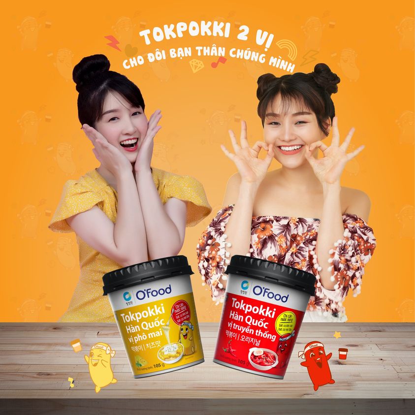 CỐC BÁNH GẠO TOBOKKI HÀN QUỐC TOKBOKKI ăn liền Tokpokki sốt vị cay ngọt truyền thống phomai phô mai yopokki tok O'food