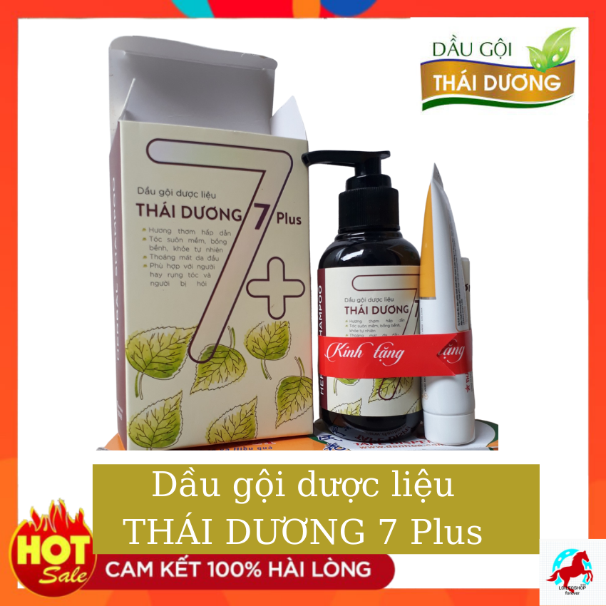 Dầu gội dược liệu Thái Dương 7 Plus - Chai 100ml - Tặng Kèm Tuýp Kem Đánh răng 20g- LOILEOSHOP BC43- Tóc suôn mềm mại, dưỡng tóc , giúp bồng bềnh khỏe tự nhiên, mùi thơm thanh lịch quyến rũ lưu lại dài lâu