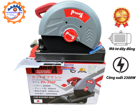 Máy cắt sắt bàn panda pa-352p 355mm dây đồng công suất 2300w kèm theo lưỡi cắt