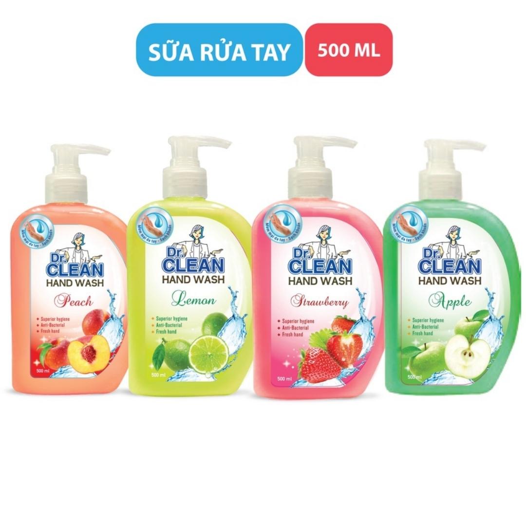 2 Chai Nước rửa tay Dr Clean 500ml sạch 99% vi khuẩn-Hàng Công Ty