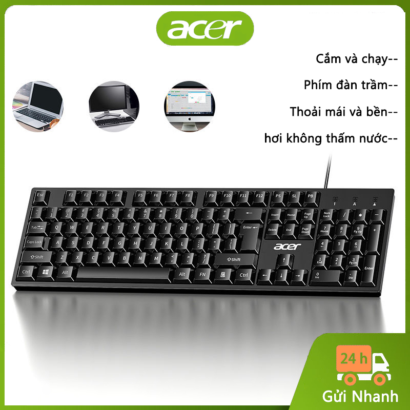 Bàn phím có dây Acer K212b chuyên dụng cho văn phòng và chơi game phù hợp