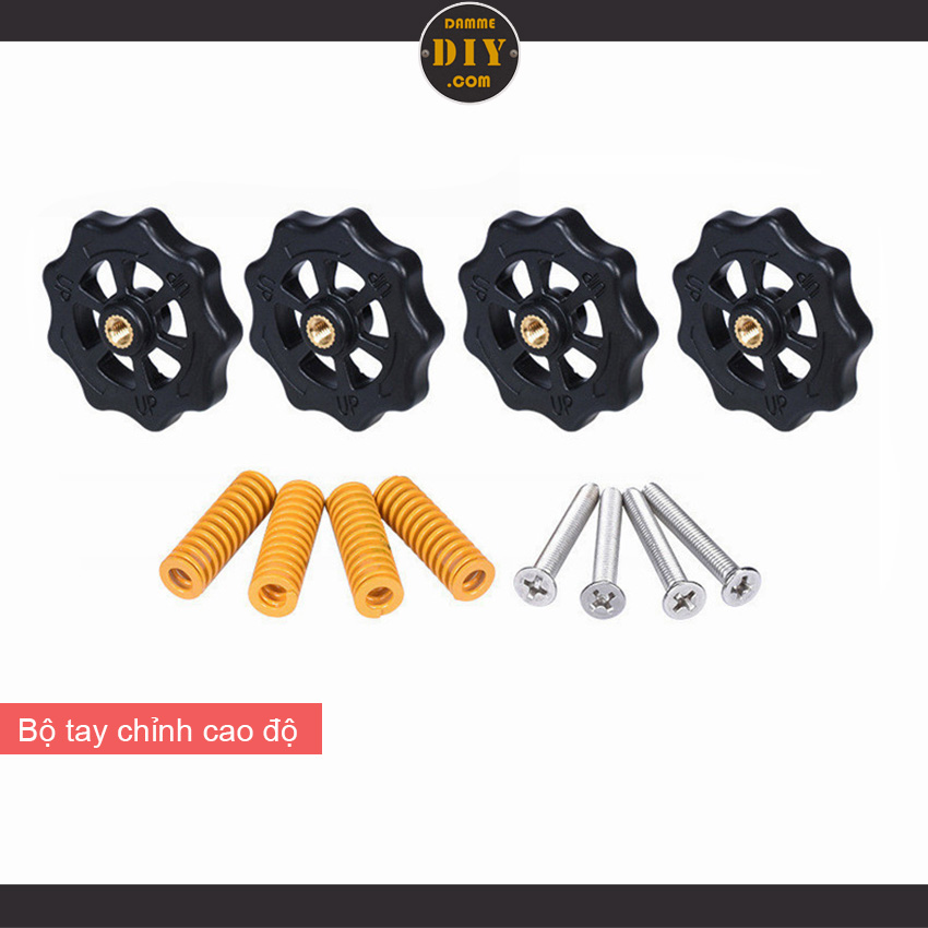 Bộ lò xo tay vặn cân chỉnh cao độ bàn nhiệt Máy In 3D - Giá đủ bộ 4 lò xo tay vặn