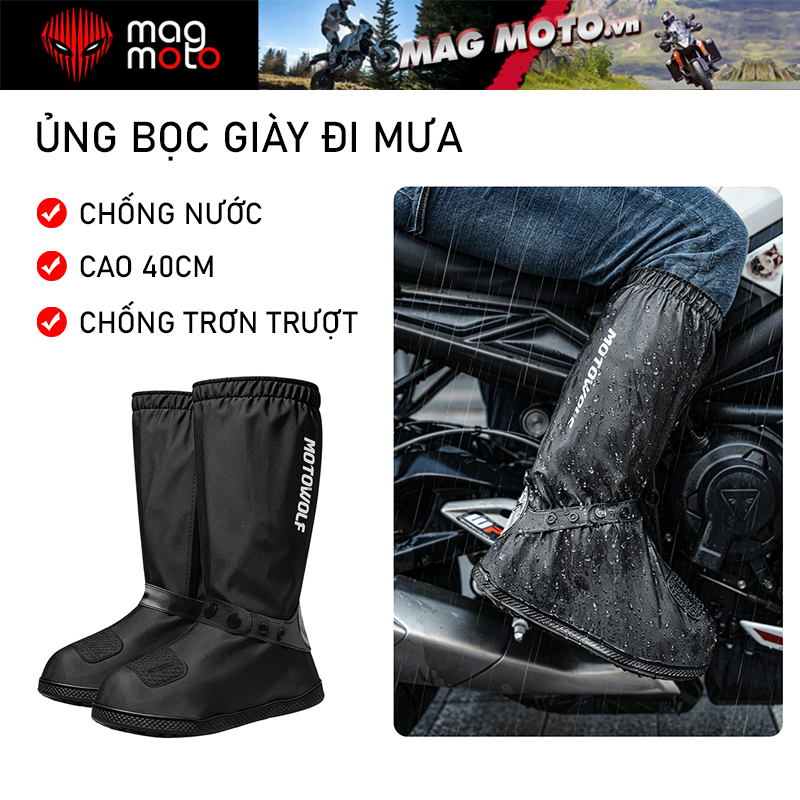 Bọc giày đi mưa cao cấp SC1 chính hãng Motowolf