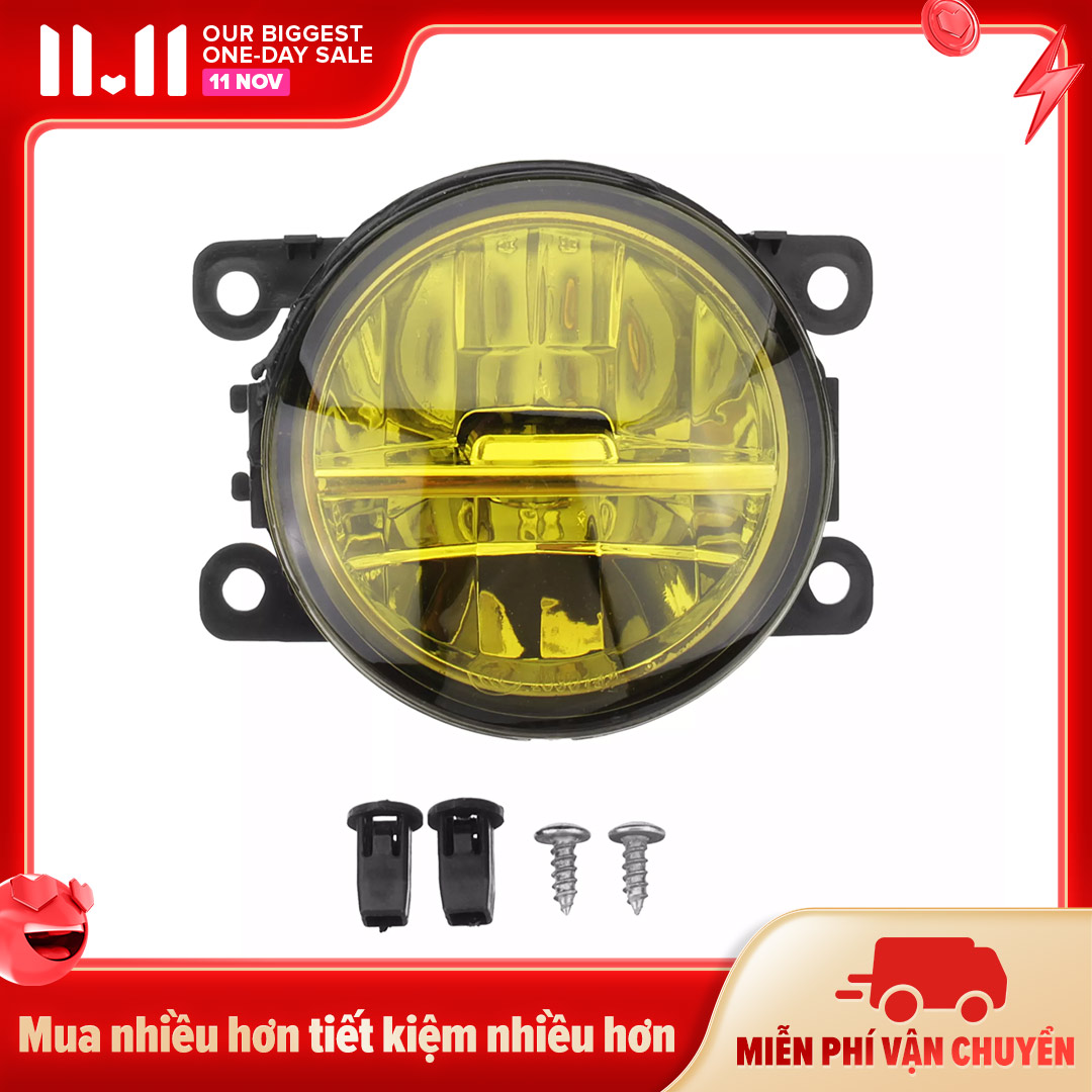 Đèn chiếu sương mù bóng LED DRL Chip 3535 55W DC12V 350lm cho Ford Focus H0nda Nissan 【 H8/H11 】 (Hổ Phách) - INTL