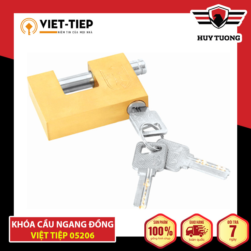 Ổ khoá việt tiệp cầu ngang loại lớn 76 x 53 ống phi 12mm - Huy tưởng