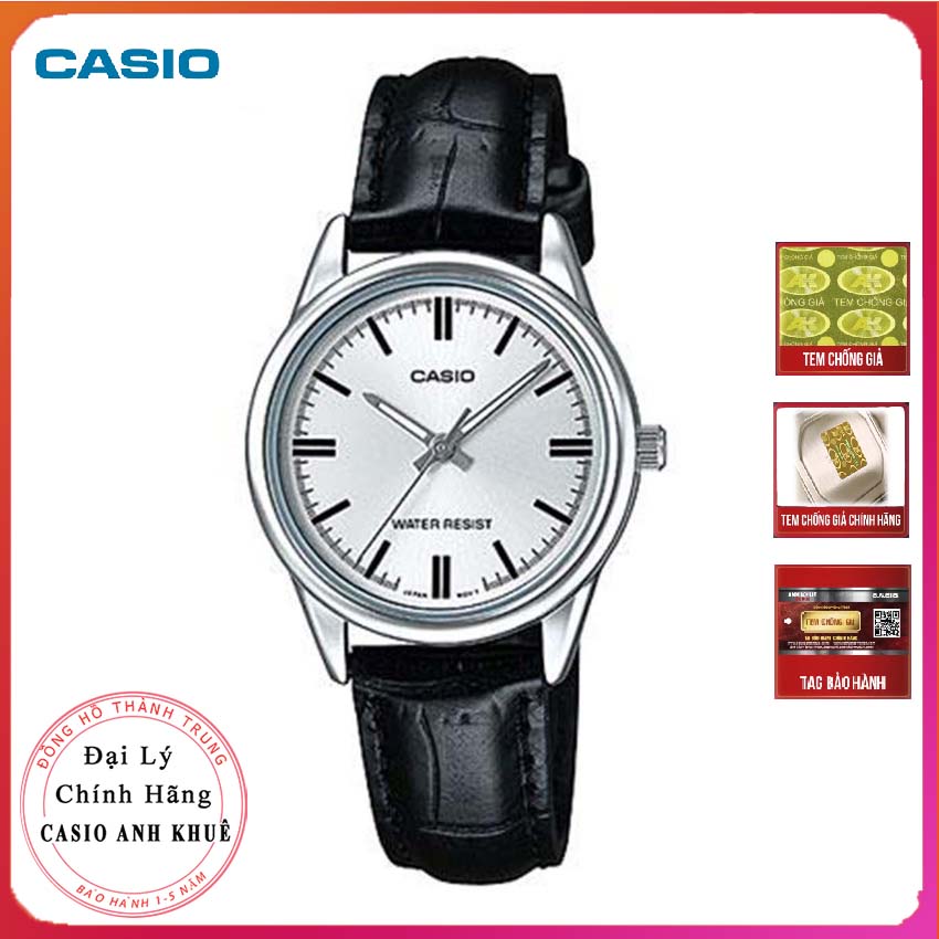 Đồng hồ nữ casio ltp-v005l-7audf dây da