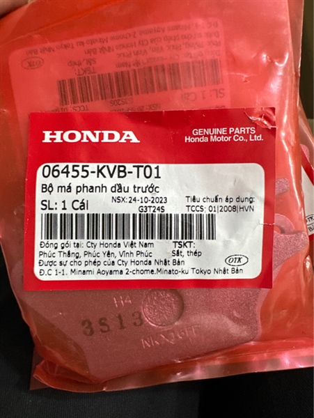 Bố thắng trước | bộ má phanh dầu trước honda ab 110 fi / 125 / lead
