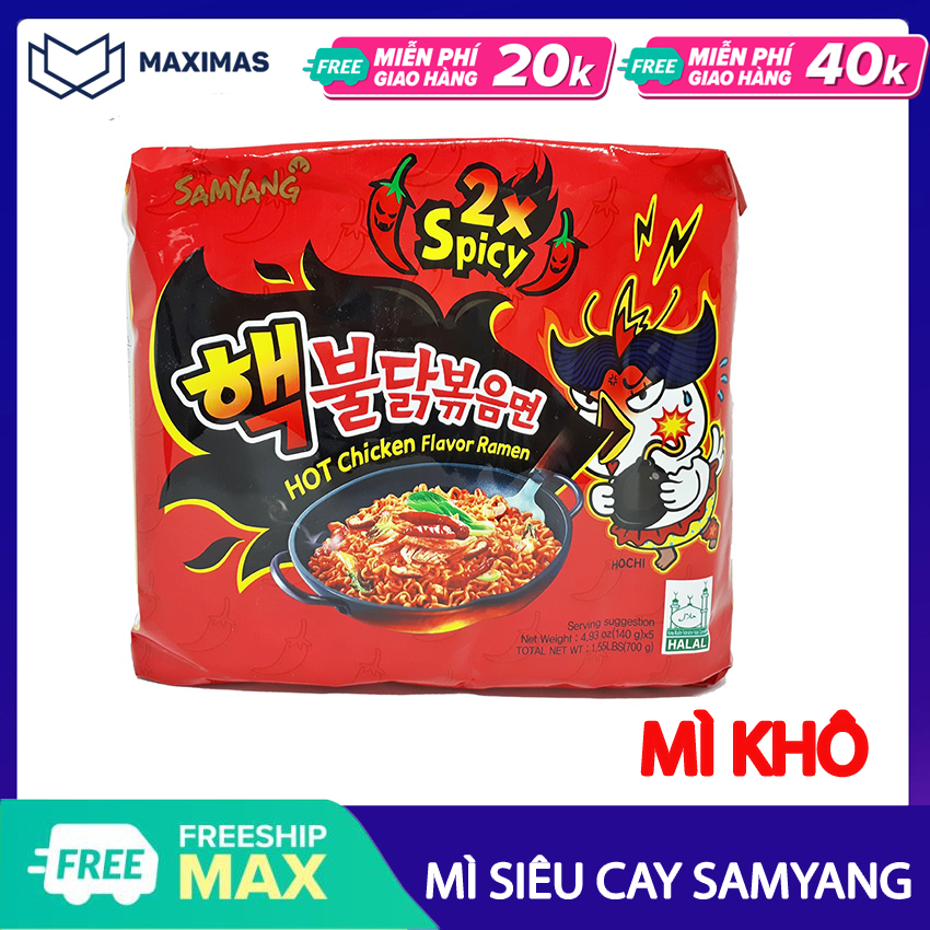 Mì cay Samyang x2 COMBO 5 GÓI