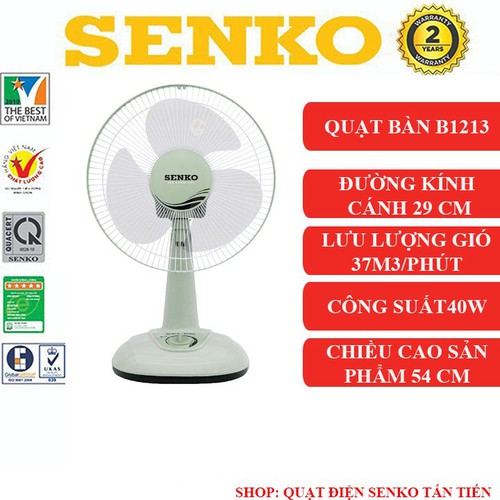 Quạt bàn senko cao cấp b1213 ship toàn quốc