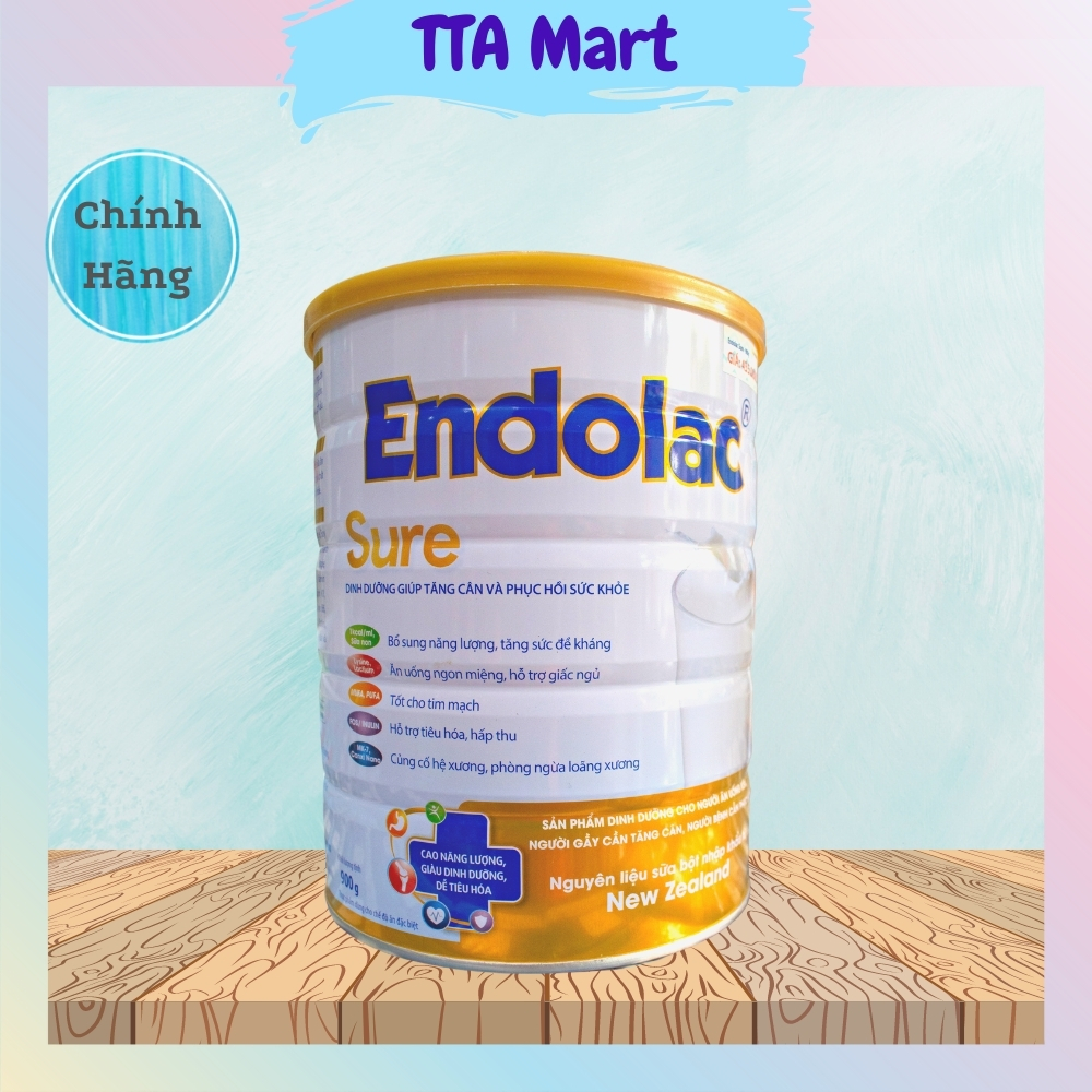 Sữa Endolac Sure - Dinh dưỡng giúp tăng cân và phục hồi sức khỏe 900g