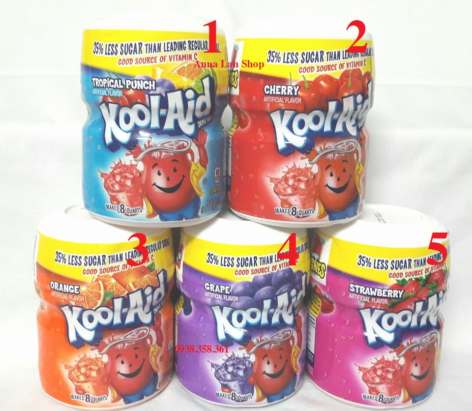 Combo 2 hộp bột trái cây Kool Aid - Mỹ
