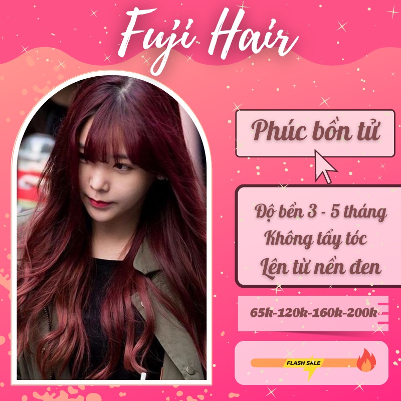 Thuốc Nhuộm Tóc Màu ĐỎ RƯỢU VANG Không Tẩy Nhuộm Tại Nhà | FUJIHAIR