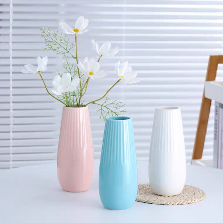 Bình hoa bằng gốm sứ trang trí bàn làm việc, nhà cửa