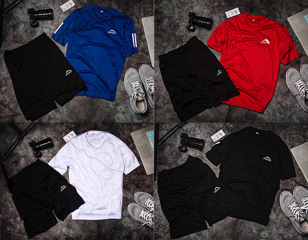 Combo 4 bộ quần áo thể thao nam thun Everest Nhiều màu