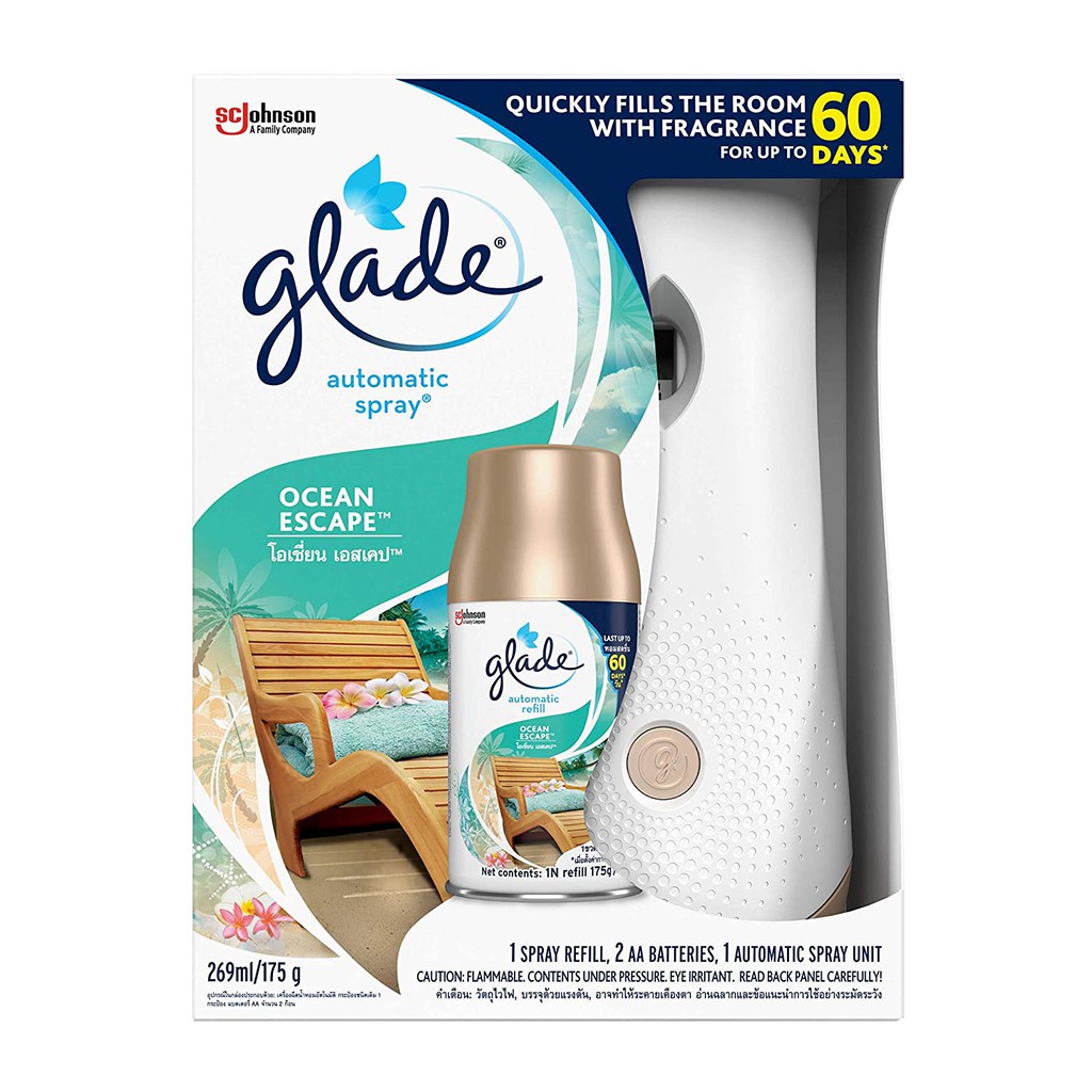 Bộ xịt phòng tự động Glade hương biển phiêu bồng