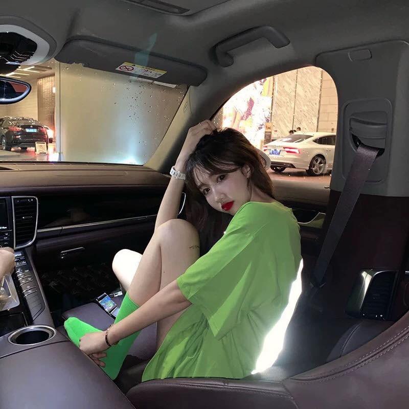 Áo Thun cotton tay lỡ phản quang phát sáng hot 2019