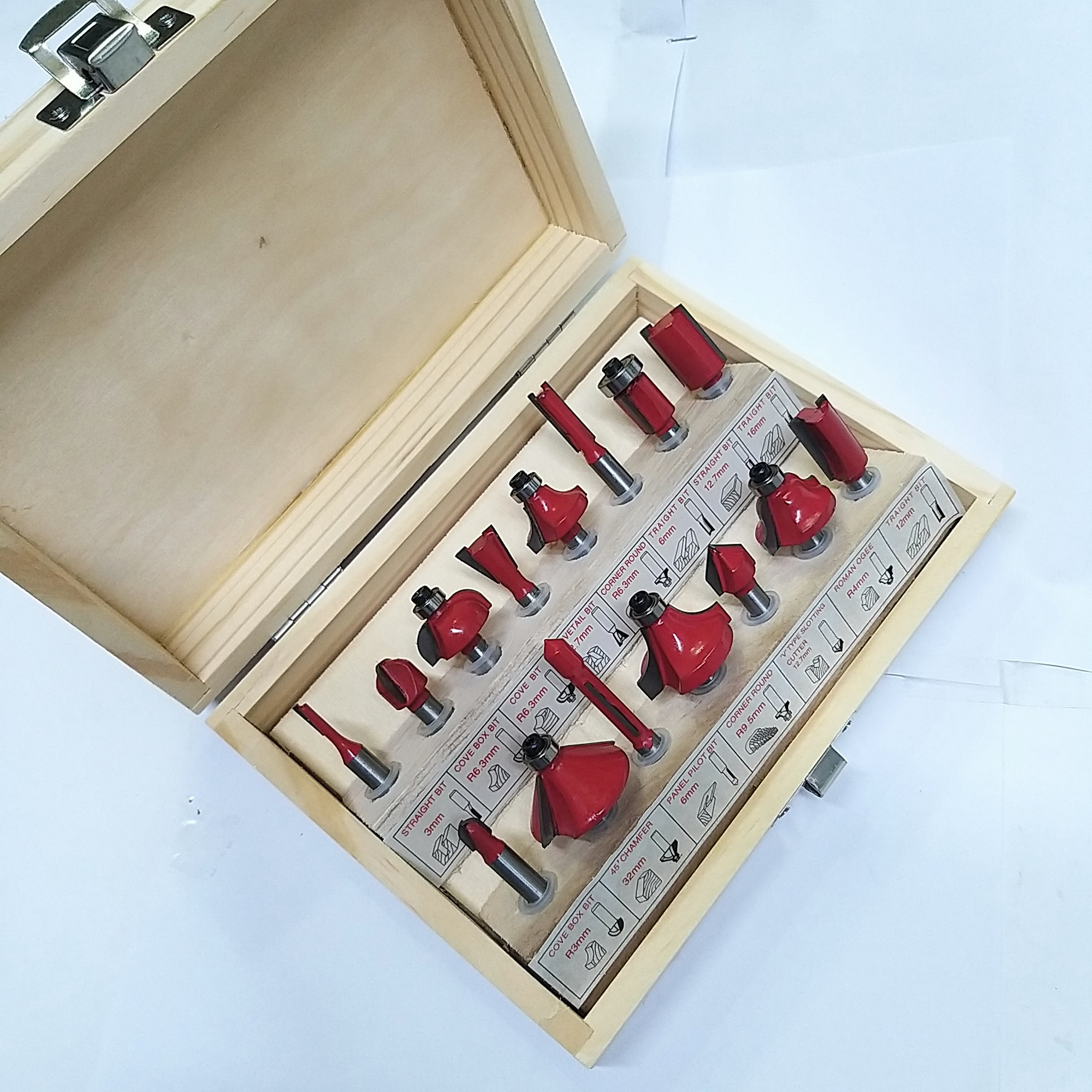 Bộ mũi phay gỗ cao cấp 15pcs