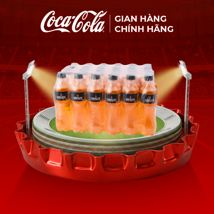 [SIÊU SALE ] Lốc 24 Chai Nước Giải Khát Samurai Hương Cam 390ml Sale 25.4 Coca-Cola Chính Hãng_LD