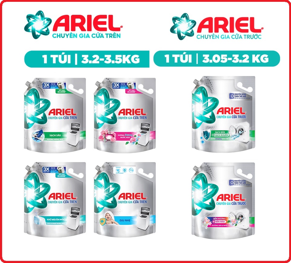 Ariel Matic nước giặt túi 3.05Kg/3.2Kg/3.5Kg - cam kết hàng đúng mô tả chất lượng đảm bảo an toàn đến sức khỏe người sử dụng