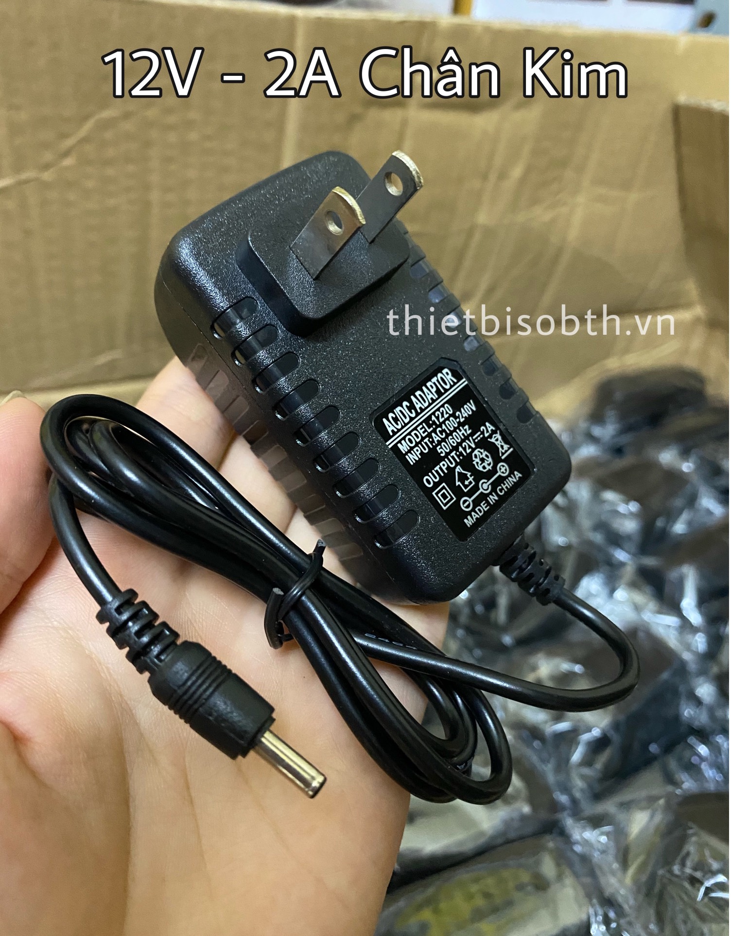 Nguồn 12v2a 3.5, adapter 12v-2a chân kim cho loa kéo mini, Androibox