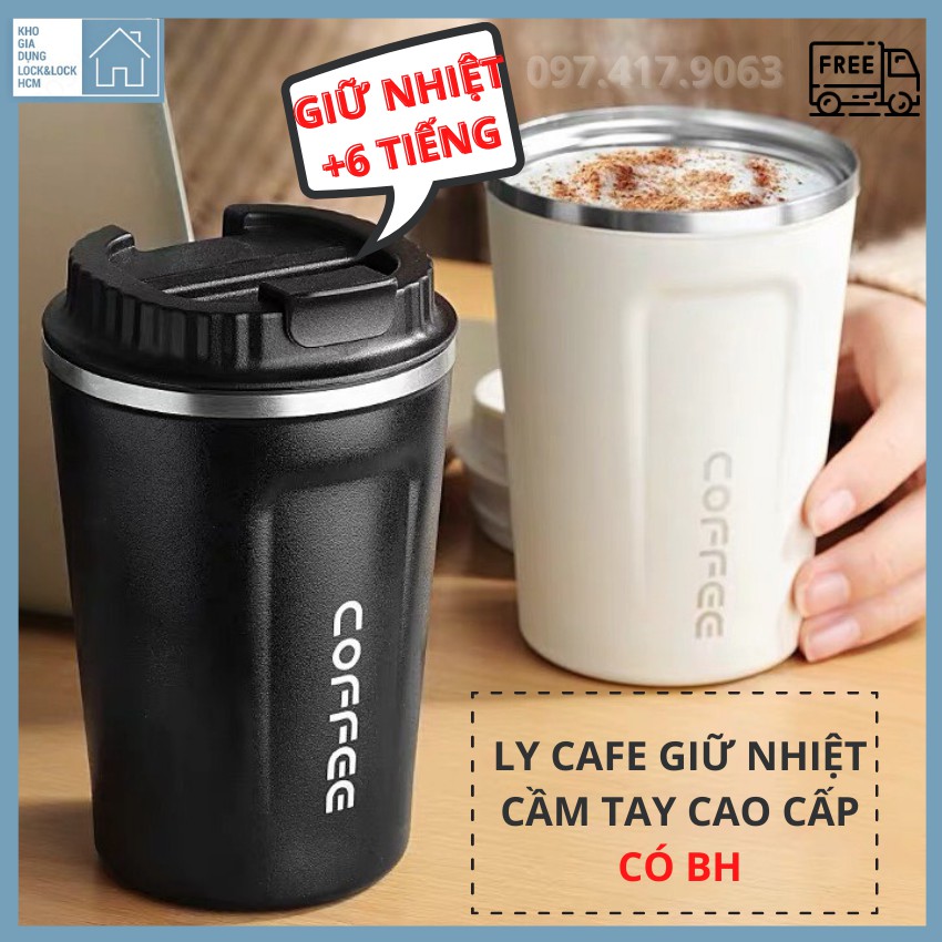 Ly Giữ Nhiệt Hàn Quốc Inox 304 Coffee Cầm Tay Cao Cấp Có BH có Quà Tặng đi kèm-500ml