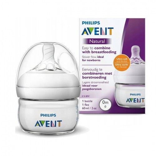 Bình sữa Philips Avent Natural 60ml/ 125ml/ 260ml/ 330ml bằng nhựa PP, không có BPA
