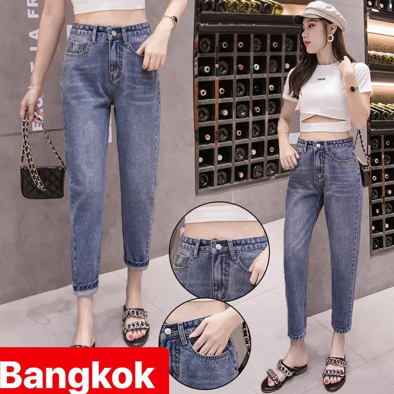 QUẦN JEAN BAGGY NỮ XANH TRƠN LƯNG CAO NÂNG MÔNG HOT TREND THÁI LAN BK 513 -TÝ GOLD 2020