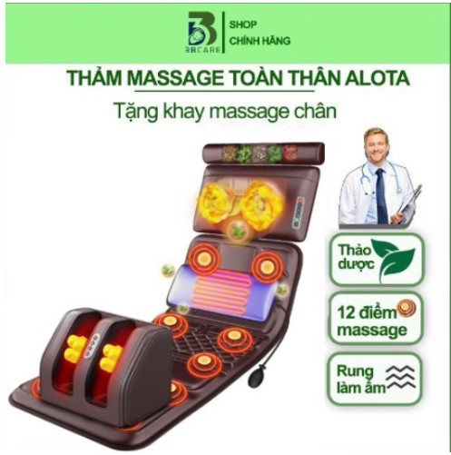 Đệm Massage Toàn Thân - Nệm Masage Toàn Thân- Máy mát xa - Đệm massage - Đệm mat xa-Nệm matxa toàn thân, có phần matxa chân có thể tháo rời,, máy matxa ngâm chân