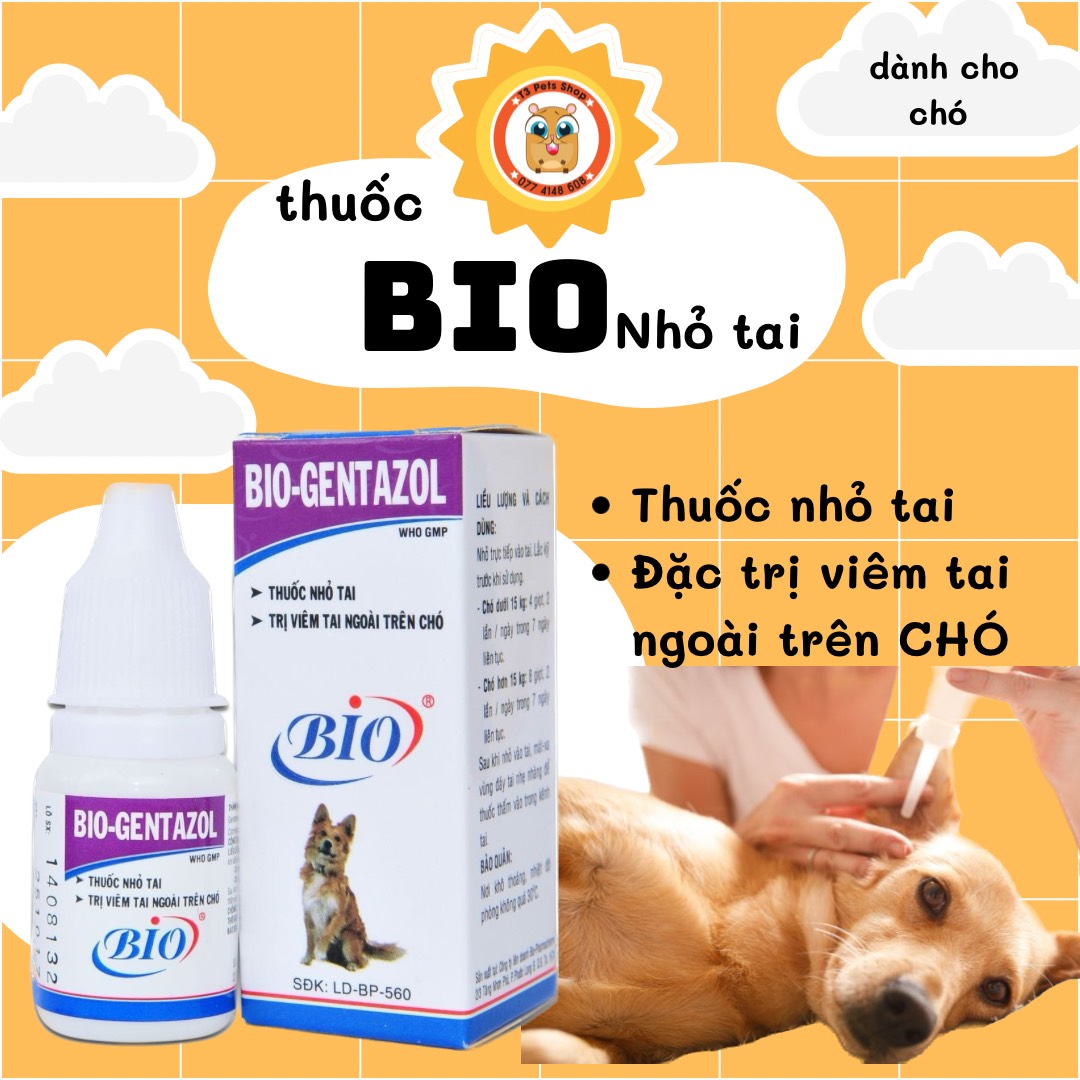 Nhỏ tai Gentazol - Bio dành cho chó mèo