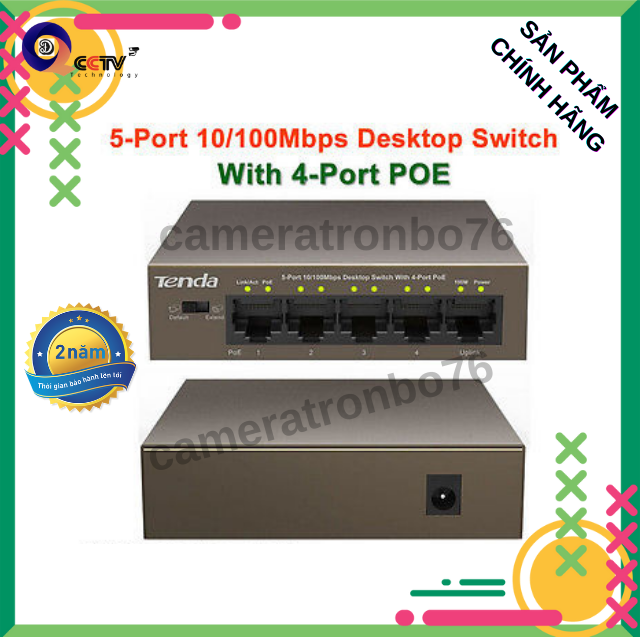 Switch poe tenda 5 port tef1105p chính hãng bảo hành 24 tháng